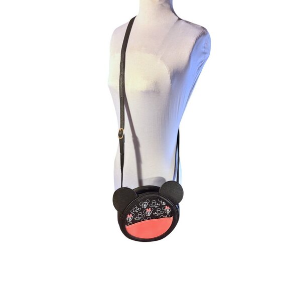 Disney Mickey Mouse Crossbody Bag By Danielle Nicole Faux Leather Black & Red - Picture 4 of 11